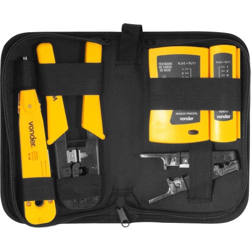 Testador de cabos de rede RJ11 / RJ12 / RJ45 com acess�rios 
