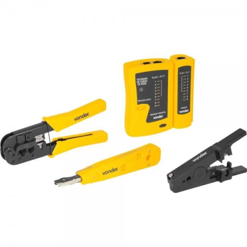 Testador de cabos de rede RJ11 / RJ12 / RJ45 com acess�rios 