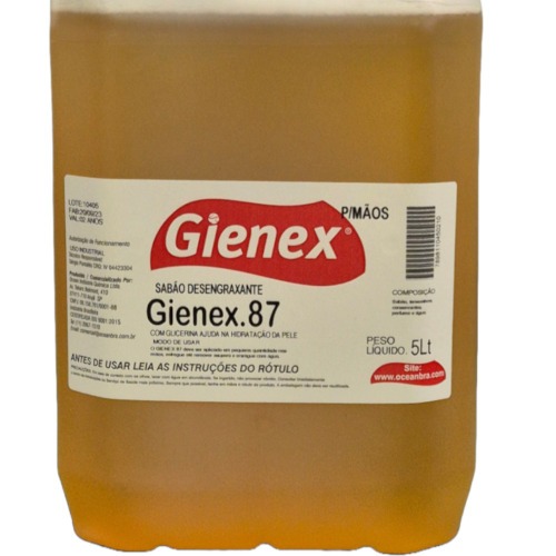 Sabão desengraxante para remoção de graxas 5 litros - 87 Sabão desengraxante para remoção de graxas 5 litros - 87