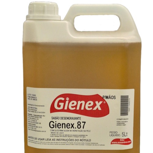 Sabão desengraxante para remoção de graxas 5 litros - 87 Sabão desengraxante para remoção de graxas 5 litros - 87