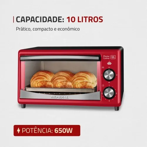 Forno elétrico 650 watts 10 Litros Master Cooker - FR-20  110V
