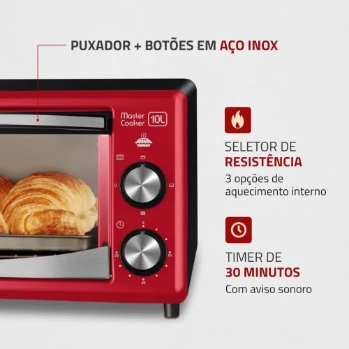 Forno elétrico 650 watts 10 Litros Master Cooker - FR-20  110V