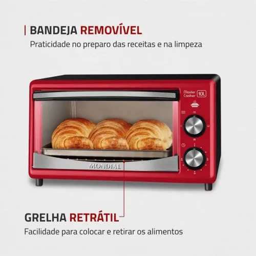 Forno elétrico 650 watts 10 Litros Master Cooker - FR-20  110V