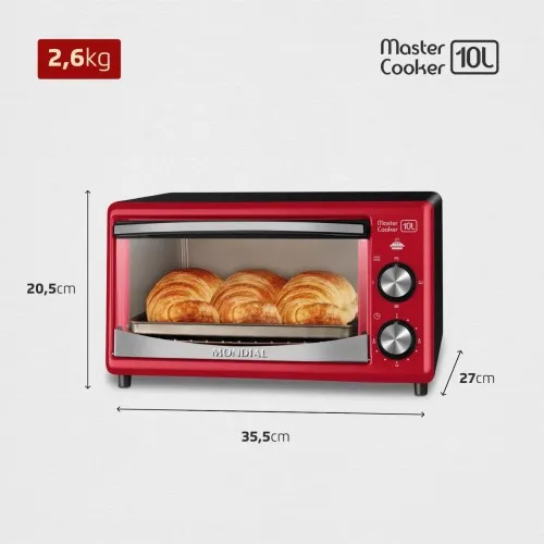 Forno elétrico 650 watts 10 Litros Master Cooker - FR-20  110V