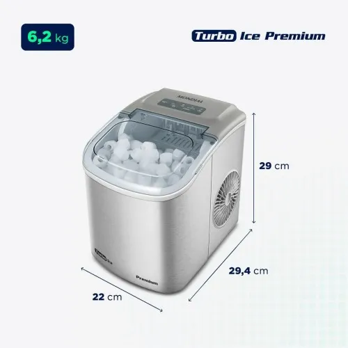 Máquina de Gelo 12 kg Turbo Ice Premium cinza MG-12-GI   220V