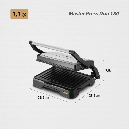 Sanduicheira Grill antiaderente 1000W Press duo 180-PG -01-180  110V Sanduicheira Grill antiaderente 1000W Press duo 180-PG -01-180  110V