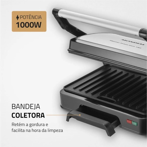 Sanduicheira Grill antiaderente 1000W Press duo 180-PG -01-180  220V