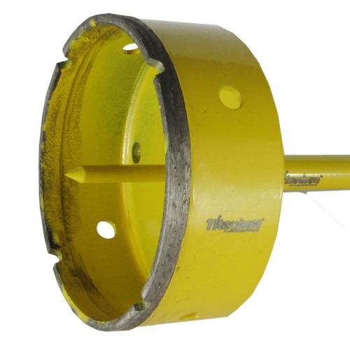 Serra copo diamantada 108 mm com haste encaixe 3/8