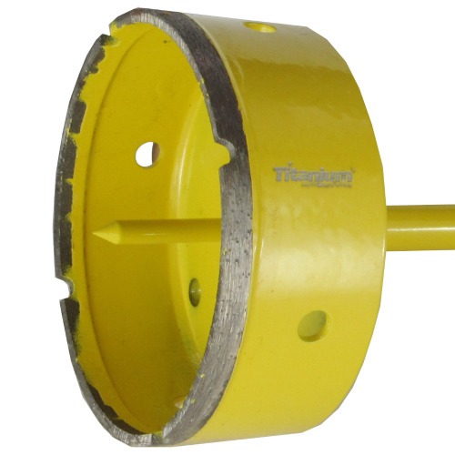 Serra copo diamantada 110 mm com haste encaixe 3/8 Serra copo diamantada 110 mm com haste encaixe 3/8