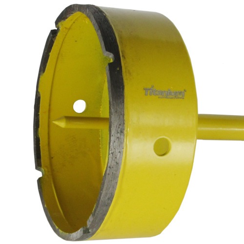 Serra copo diamantada 120 mm com haste encaixe 3/8