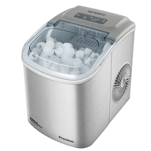 Máquina de Gelo 12 kg Turbo Ice Premium cinza MG-12-GI   220V