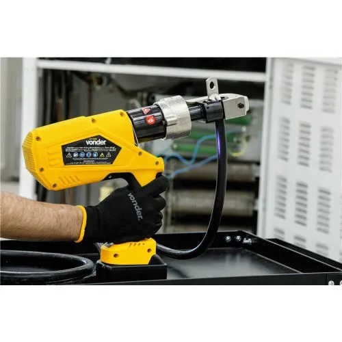 Alicate crimpador hidráulico a bateria 18V com 2 baterias e acessórios - ACV 400B  110V/220V
