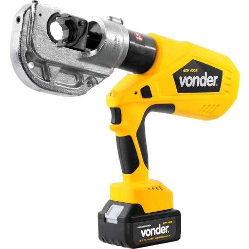 Alicate crimpador hidrulico a bateria 18V com 2 baterias e acessrios - ACV 400B  110V/220V