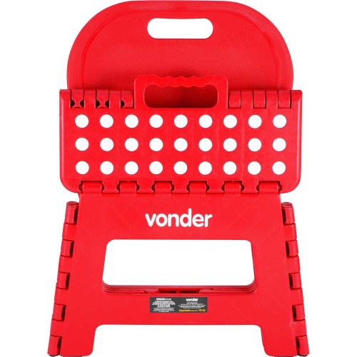 Banqueta plástica dobrável altura 220 mm com encosto Banqueta plástica dobrável altura 220 mm com encosto