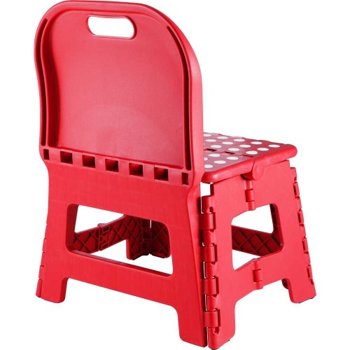 Banqueta plástica dobrável altura 220 mm com encosto Banqueta plástica dobrável altura 220 mm com encosto