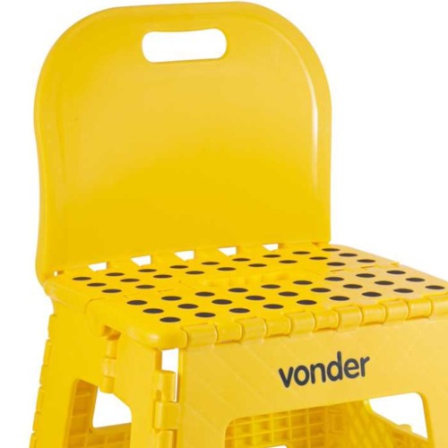 Banqueta plástica dobrável altura 220 mm com encosto Banqueta plástica dobrável altura 220 mm com encosto