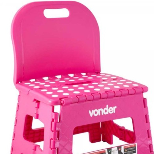 Banqueta plstica dobrvel altura 220 mm com encosto