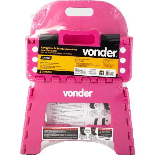 Banqueta plstica dobrvel altura 220 mm com encosto