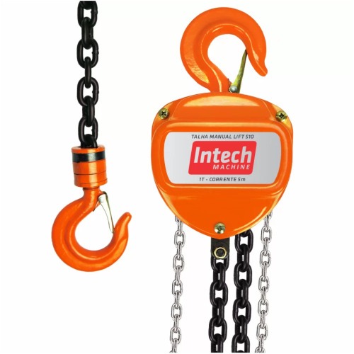 Talha manual com capacidade de 1.000 kg e 5 metros de corrente - LIFT510 Talha manual com capacidade de 1.000 kg e 5 metros de corrente - LIFT510