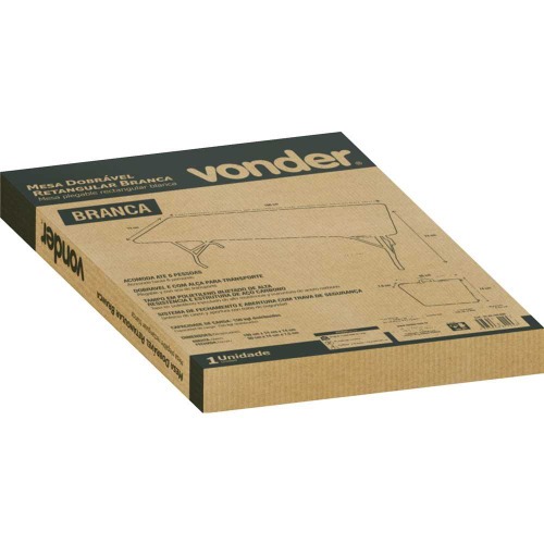 Mesa dobrvel retangular 180 cm