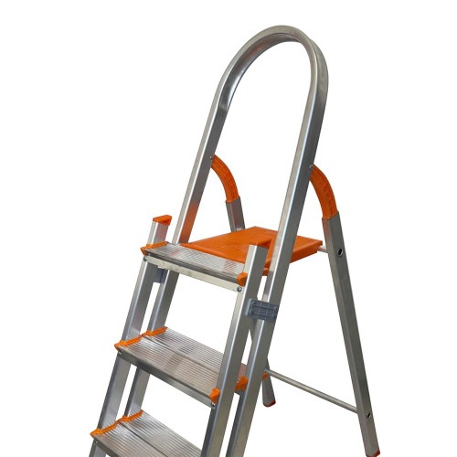 Escada de alumínio com 3 degraus duplos residencial - EMD003 Escada de alumínio com 3 degraus duplos residencial - EMD003