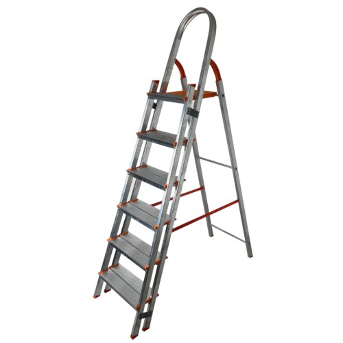 Escada de alumnio com 6 degraus duplos residencial - EMD006	