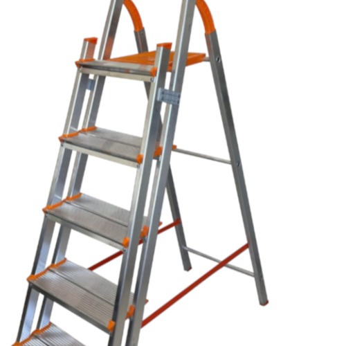 Escada de alumínio com 5 degraus duplos residencial - EMD005 Escada de alumínio com 5 degraus duplos residencial - EMD005