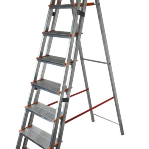 Escada de alumnio com 7 degraus duplos residencial - EMD007