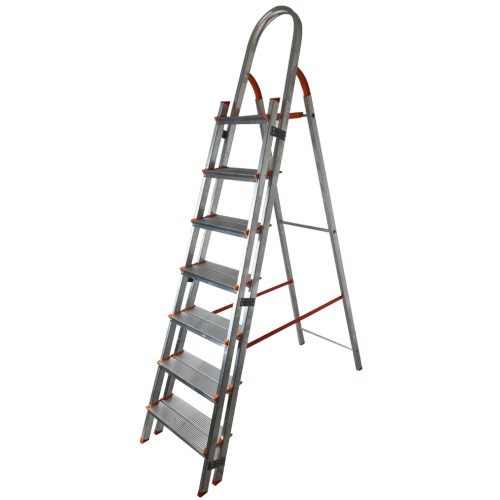 Escada de alumnio com 7 degraus duplos residencial - EMD007