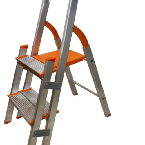 Escada de alumínio com 2 degraus duplos residencial - EMD002 Escada de alumínio com 2 degraus duplos residencial - EMD002