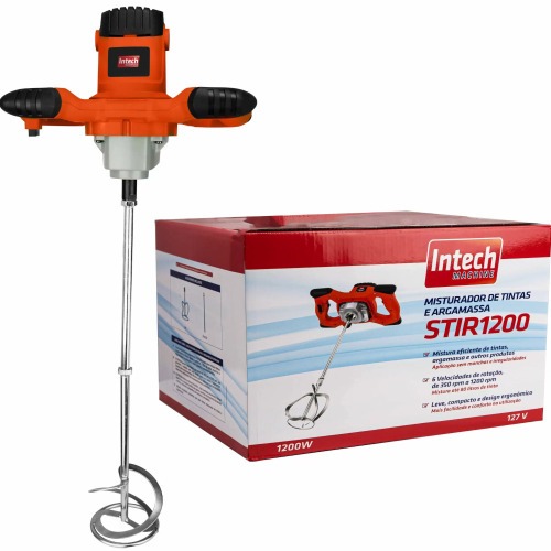 Misturador elétrico para argamassa e tintas 1200W velocidade variável - STIR1200  110V Misturador elétrico para argamassa e tintas 1200W velocidade variável - STIR1200  110V