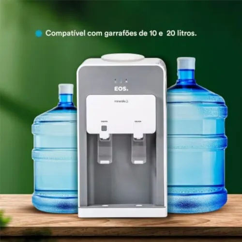 Bebedouro de mesa eletrônico Quente e Frio cinza  Mineralle - EBE02QS  110V