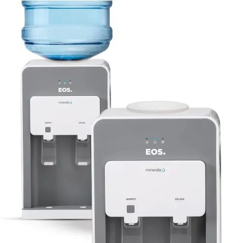 Bebedouro de mesa eletrônico Quente e Frio cinza  Mineralle - EBE02QS  110V