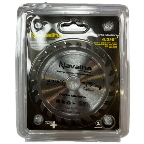 Disco de serra para madeira 110 x 20 mm 24 dentes - 06059 Disco de serra para madeira 110 x 20 mm 24 dentes - 06059