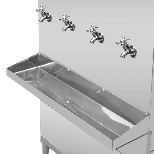 Bebedouro industrial de coluna 200 litros em aço inox   220V Bebedouro industrial de coluna 200 litros em aço inox   220V