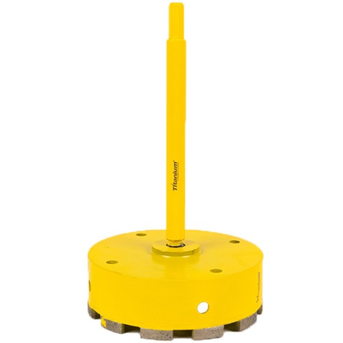 Serra copo diamantada 130 mm com haste encaixe 3/8