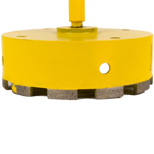 Serra copo diamantada 130 mm com haste encaixe 3/8