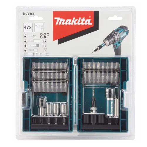 Jogo de bits e ponteiras 47 peças com maleta - D-73461 - Makita