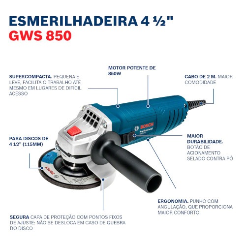 Esmerilhadeira angular 4.1/2 Esmerilhadeira angular 4.1/2