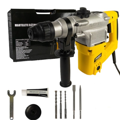 Martelete Perfurador e Rompedor 900W 4,5 joules Sds Plus com acessrios e maleta - 07656  110V