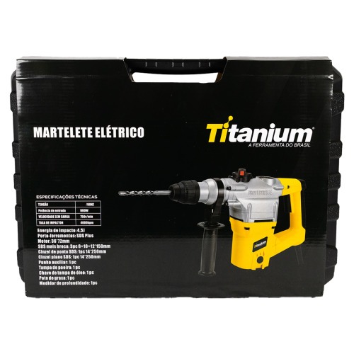 Martelete Perfurador e Rompedor 900W 4,5 joules Sds Plus com acessrios e maleta - 07656  110V
