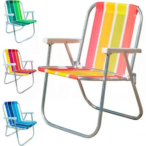 Cadeira de praia varanda alta em alumínio - CAD0047 Cadeira de praia varanda alta em alumínio - CAD0047