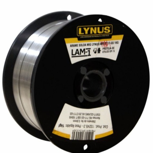 Arame para solda mig 0,8 mm 1 kg uso sem gás - LAM-1 Arame para solda mig 0,8 mm 1 kg uso sem gás - LAM-1