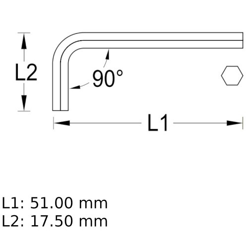 Chave allen 2 mm aço cromo vanádio - 42 Chave allen 2 mm aço cromo vanádio - 42
