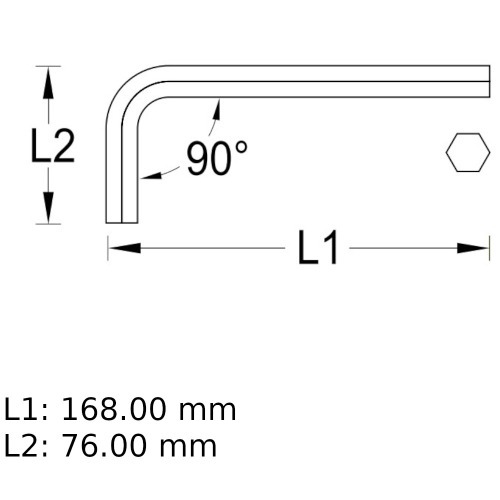 Chave allen 14 mm ao cromo vandio 42