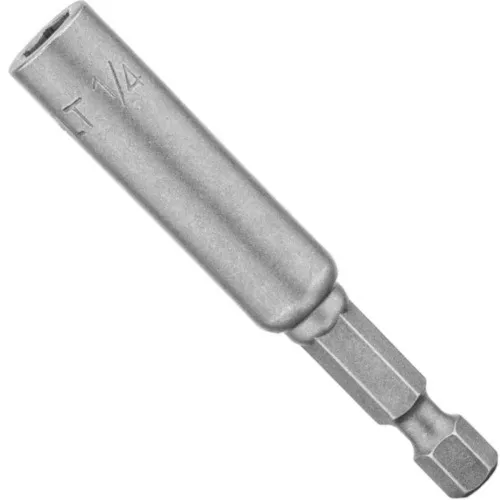 Soquete magnético sextavado 1/4'' x 65 mm encaixe 1/4