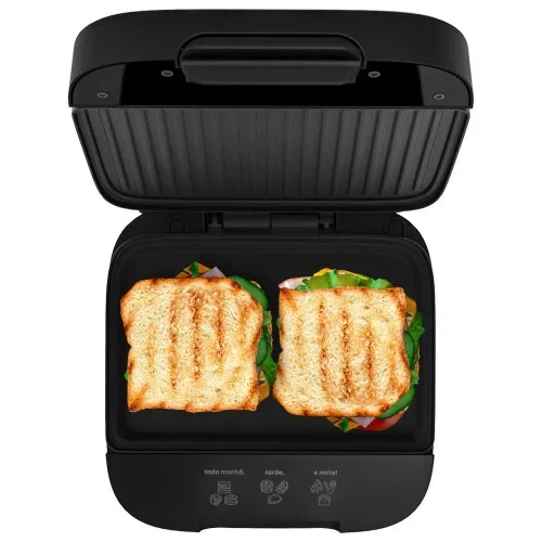 Sanduicheira Grill antiaderente 750W com botão liga/desliga Click - SAN400  110V