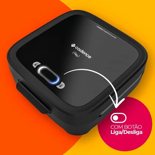 Sanduicheira Grill antiaderente 750W com botão liga/desliga Click - SAN400  110V