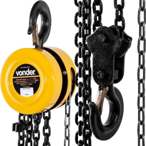 Talha manual capacidade de 2 toneladas com corrente de 3 metros Talha manual capacidade de 2 toneladas com corrente de 3 metros