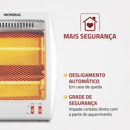 Aquecedor de ambientes 900W 2 em 1 quartzo Confort III - A-16  220V